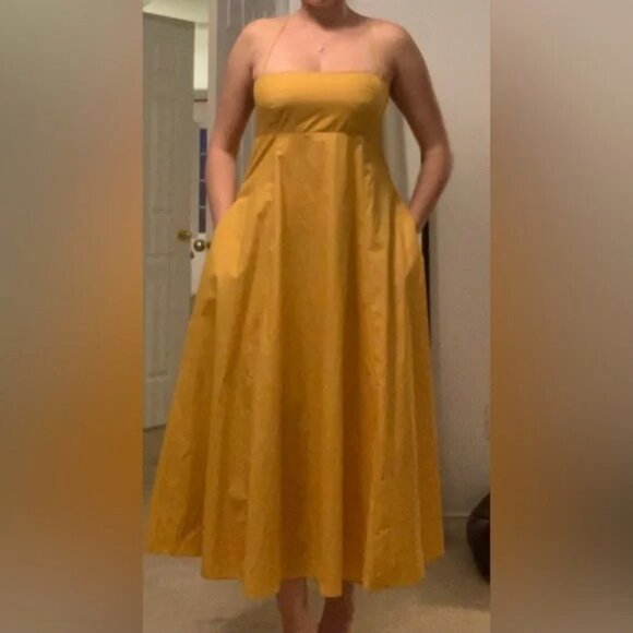 En Saison - yellow midi dress (large) - Picture 2 of 15